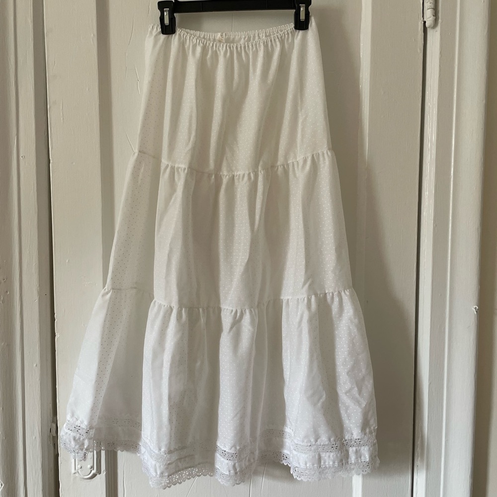 Vintage Edwardian Style Tiered Slip Skirt